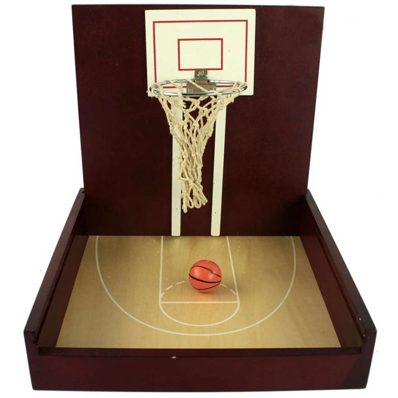 Mini jeu de basket en bois d'hévéa massif