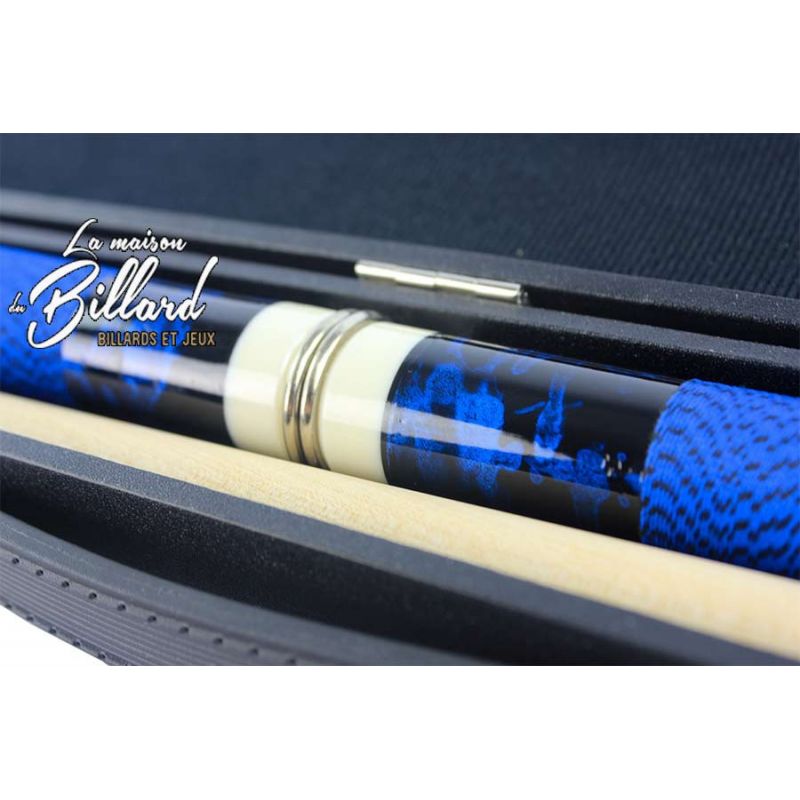 Coffret queue de billard mixte 4 parties bleue