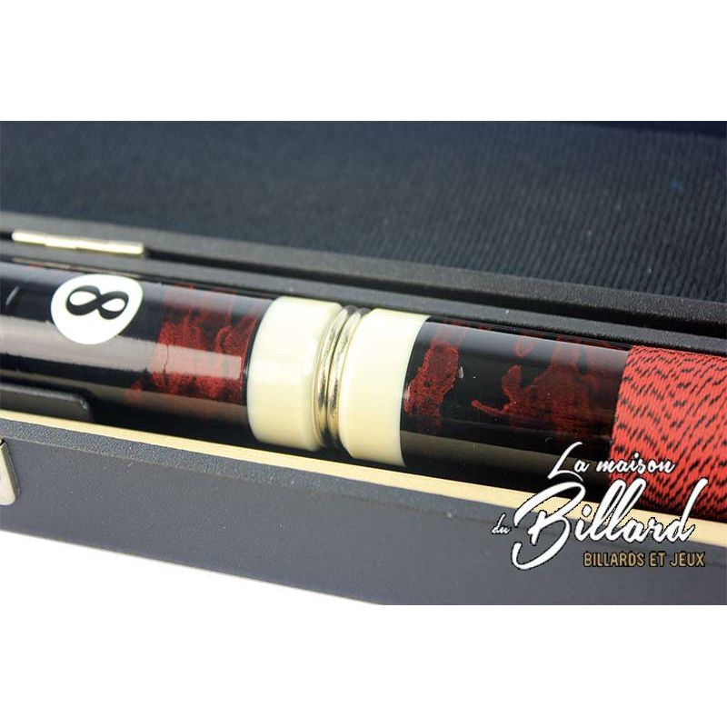 Coffret queue de billard Rouge. Modulable (taille + poids)