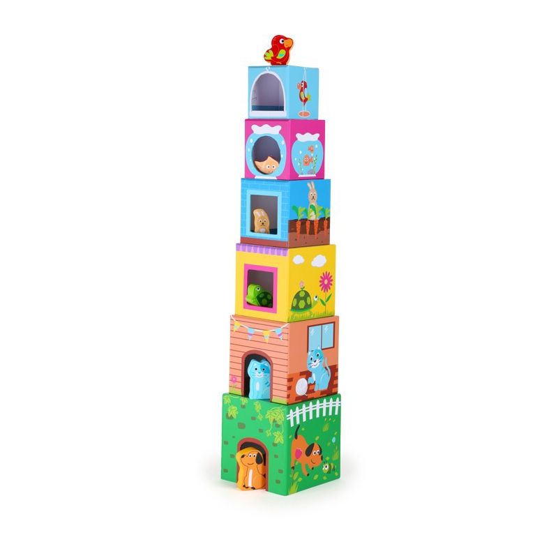 empile cubes animaux