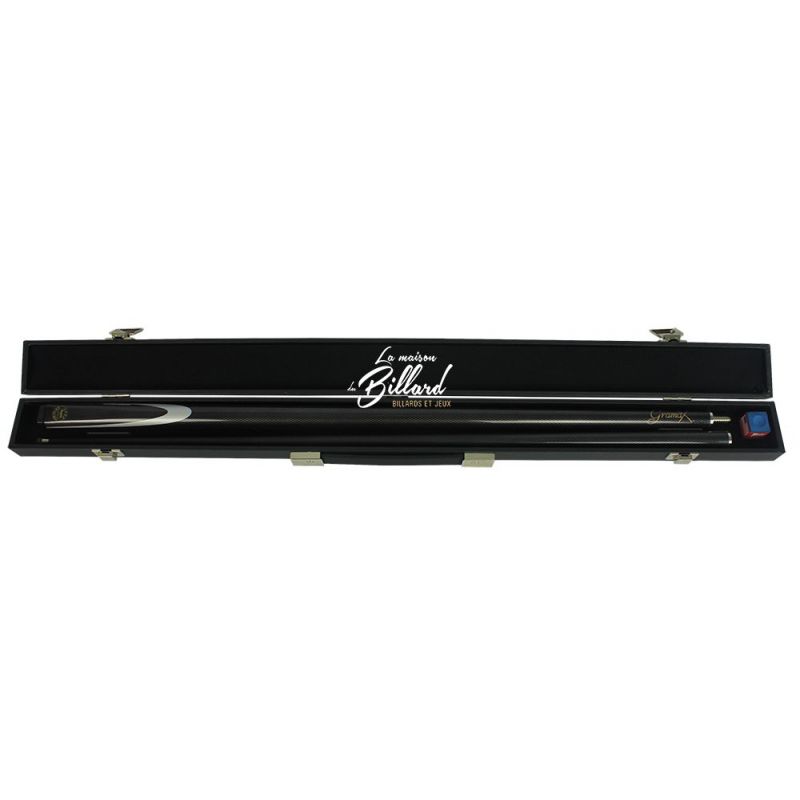 Coffret 8 Pool queue 1/2 noir gramax. Graphite effet carbone