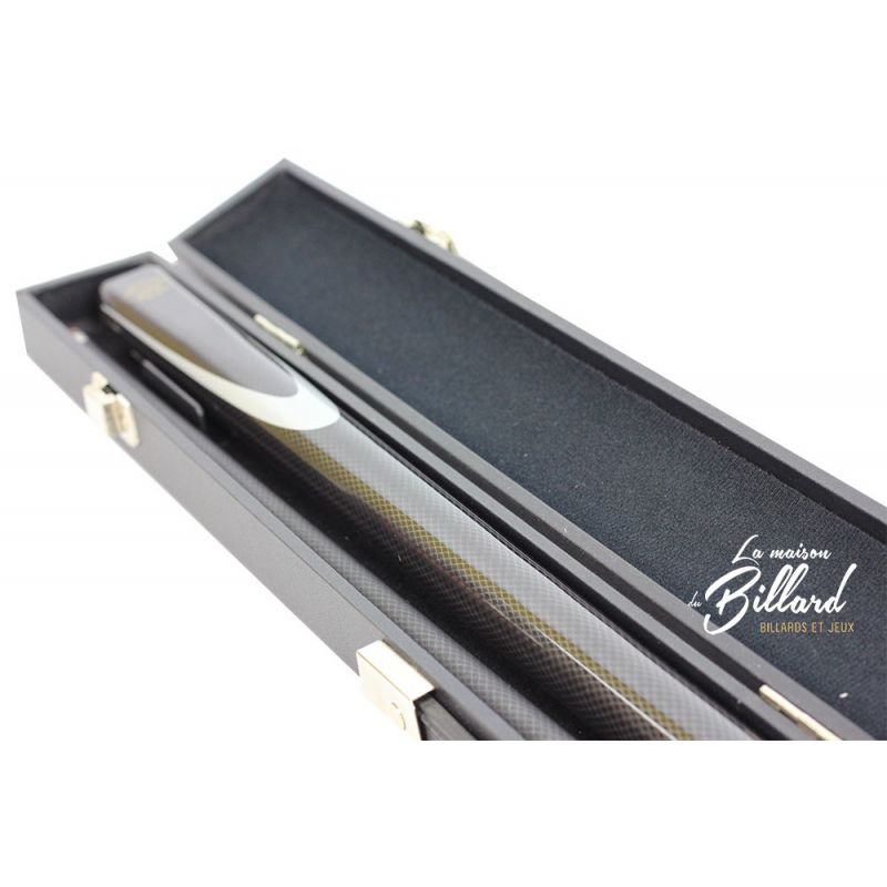 Coffret 8 Pool queue 1/2 noir gramax. Graphite effet carbone