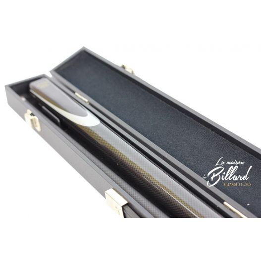Coffret 8 Pool queue 1/2 noir gramax. Graphite effet carbone
