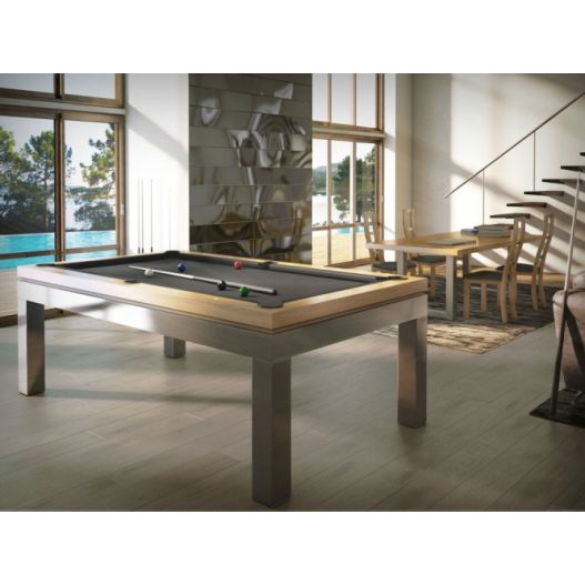 Billard New Tendance C. Inox : un billard haut de gamme en inox et bois massif