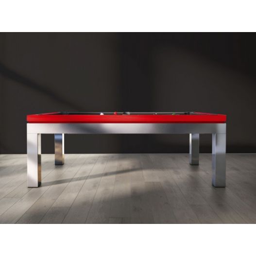 Billard New Tendance C. Inox : un billard haut de gamme en inox et bois massif