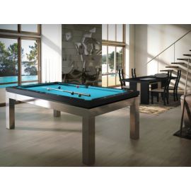 Billard New Tendance C. Inox : un billard haut de gamme en inox et bois massif