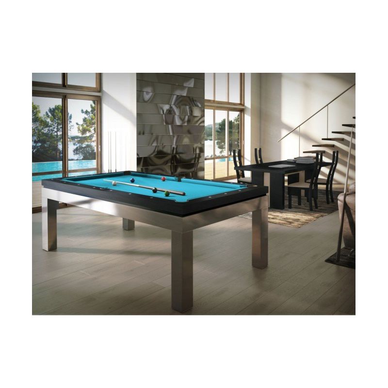 Billard New Tendance C. Inox : un billard haut de gamme en inox et bois massif