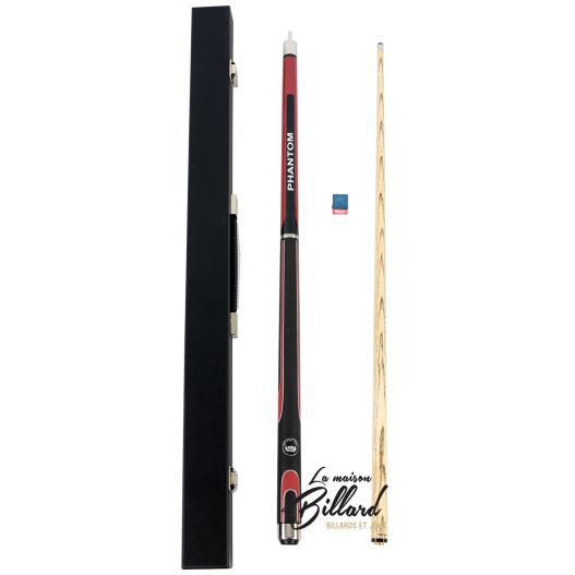 Coffret queue billard 8 Pool PHANTOM rouge
