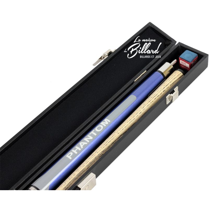 Coffret queue billard 8 Pool PHANTOM Noir et bleu