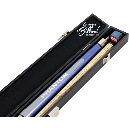 Coffret queue billard 8 Pool PHANTOM Noir et bleu