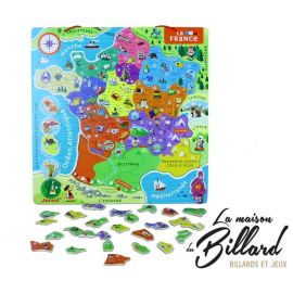 Puzzle carte de France - Puzzle en bois - Matériel Montessori