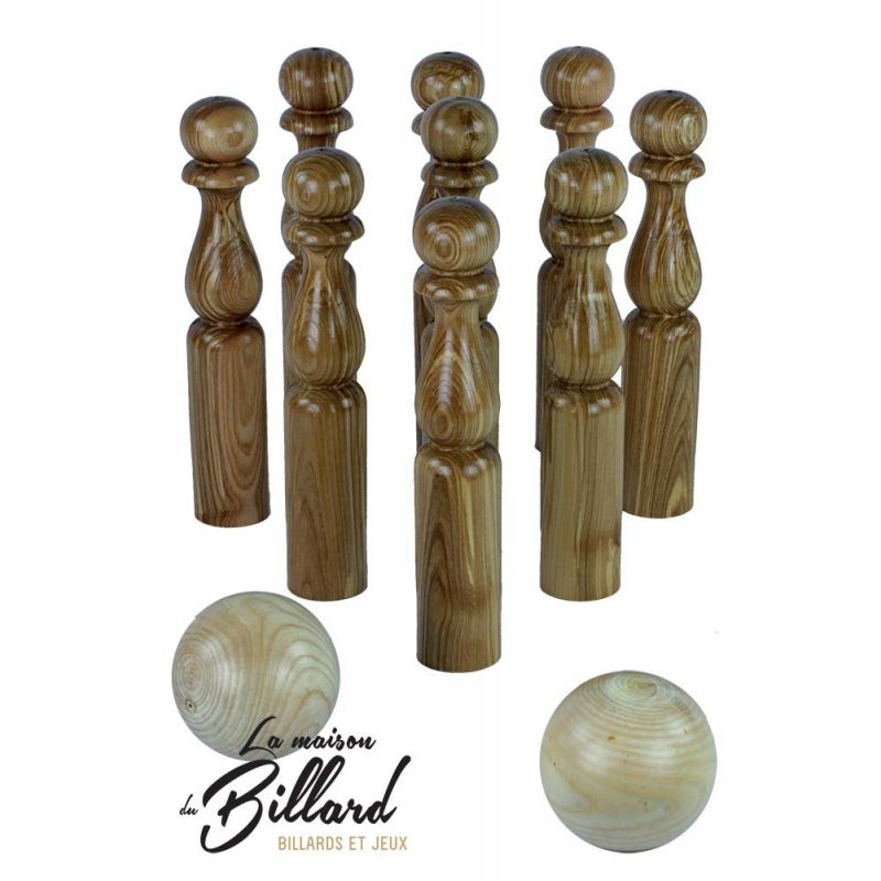 Jeu de quilles traditionnel en bois