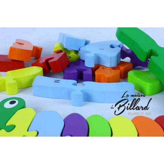 Croco-alpha puzzle pour apprendre l'alphabet