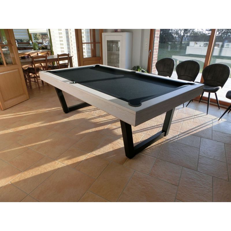 Table de billard Harmony V - Inox et chêne Massif