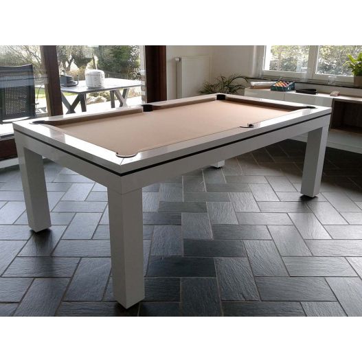 billard Novea, convertible en table, Blanc brillant + 20 autres coloris