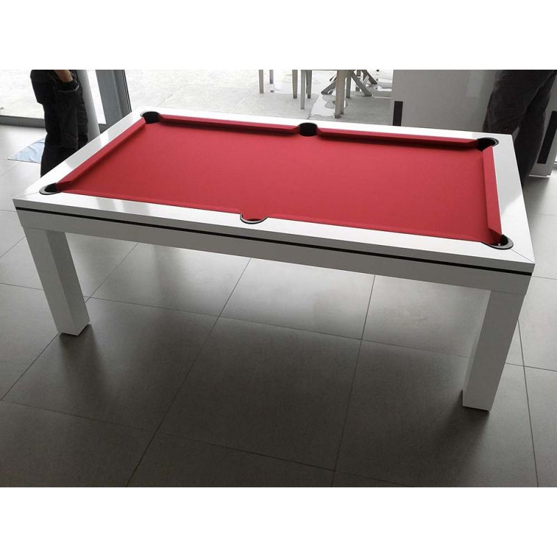 billard Novea, convertible en table, Blanc brillant + 20 autres coloris