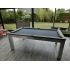 Table de Billard moderne Trendy, Finition metal brosse et bois
