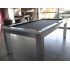 Table de Billard moderne Trendy, Finition metal brosse et bois