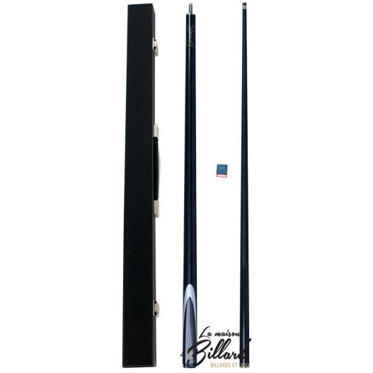 Coffret 8 Pool queue 1/2 noir gramax. Graphite effet carbone