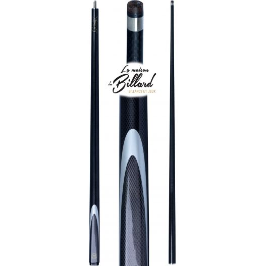 Coffret 8 Pool queue 1/2 noir gramax. Graphite effet carbone