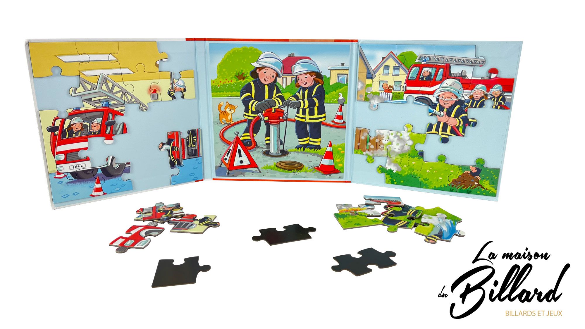 Puzzle livre pompiers Goki ouvert