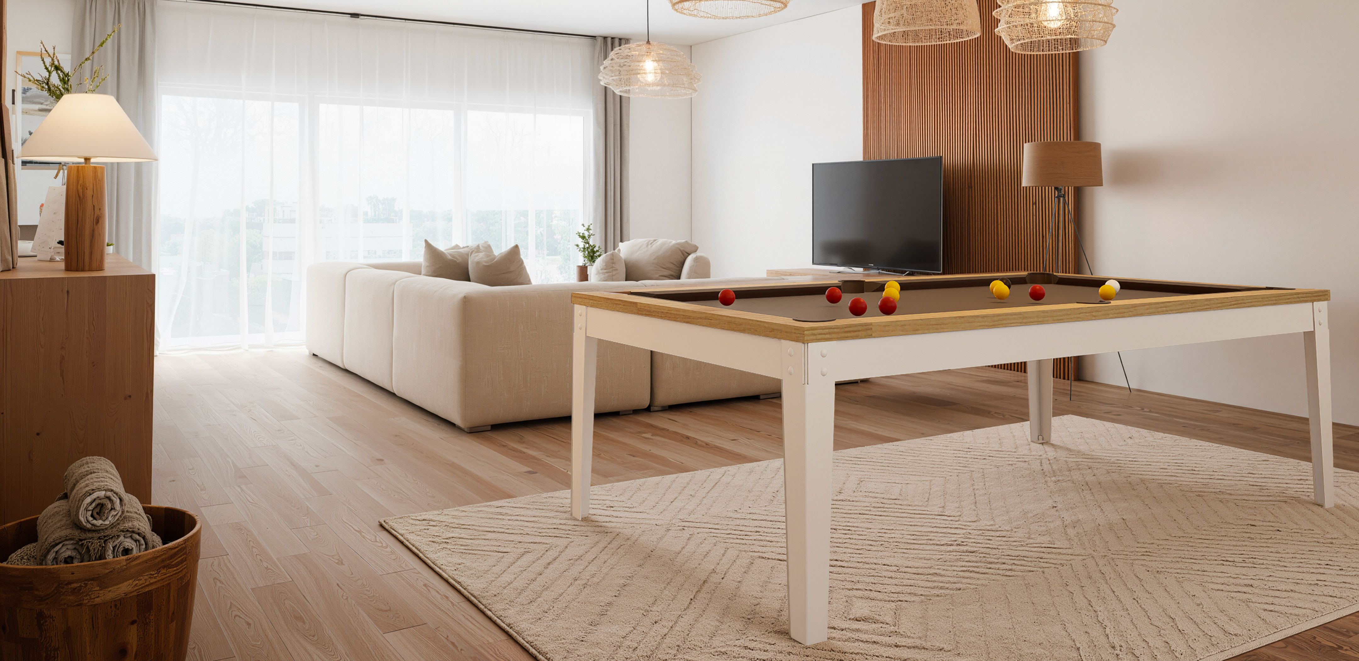 Billard convertible en table