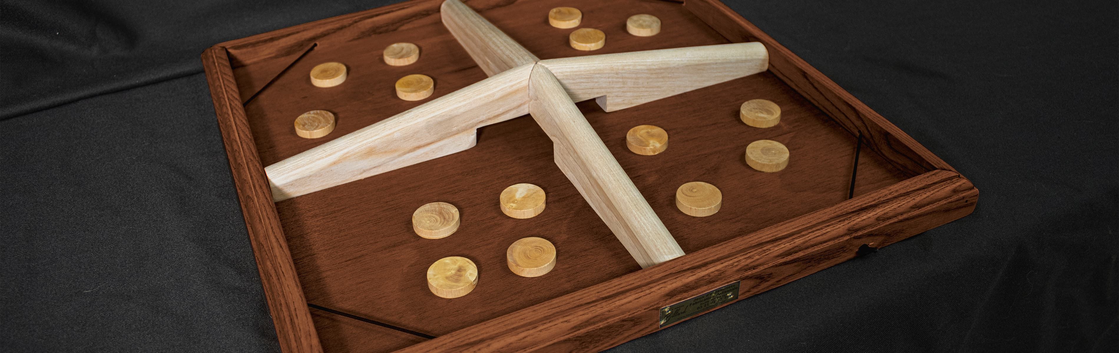 Planche à rebond 4 joueurs en bois – vue de dessus