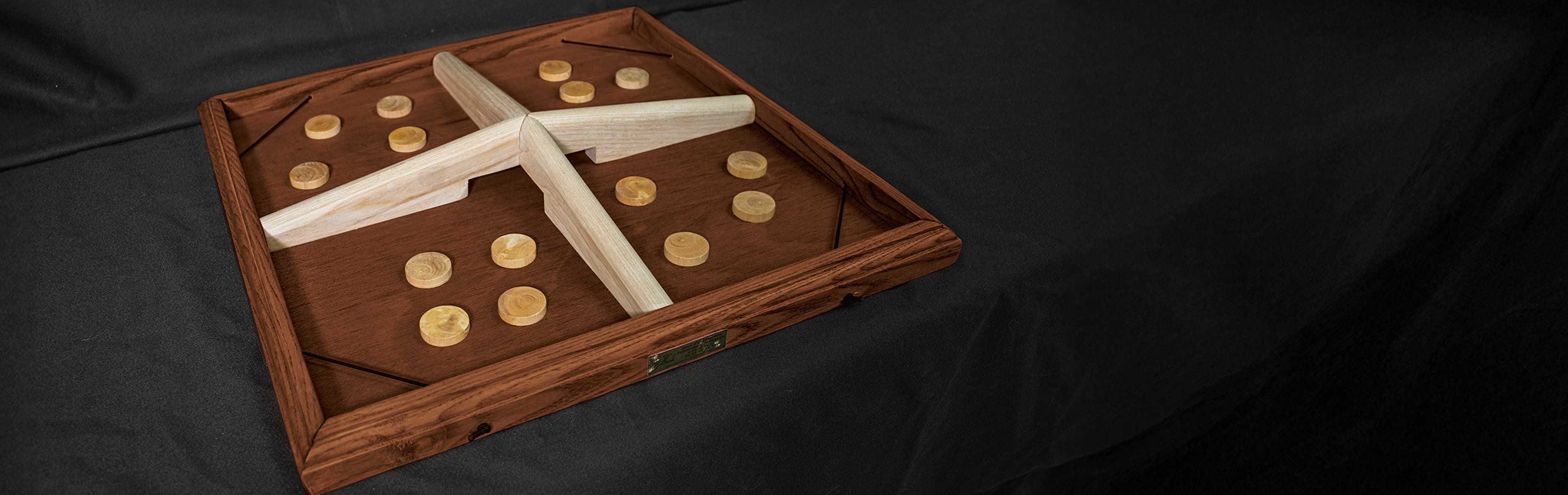 Jeu de comptoir planche à rebond 4 joueurs en bois