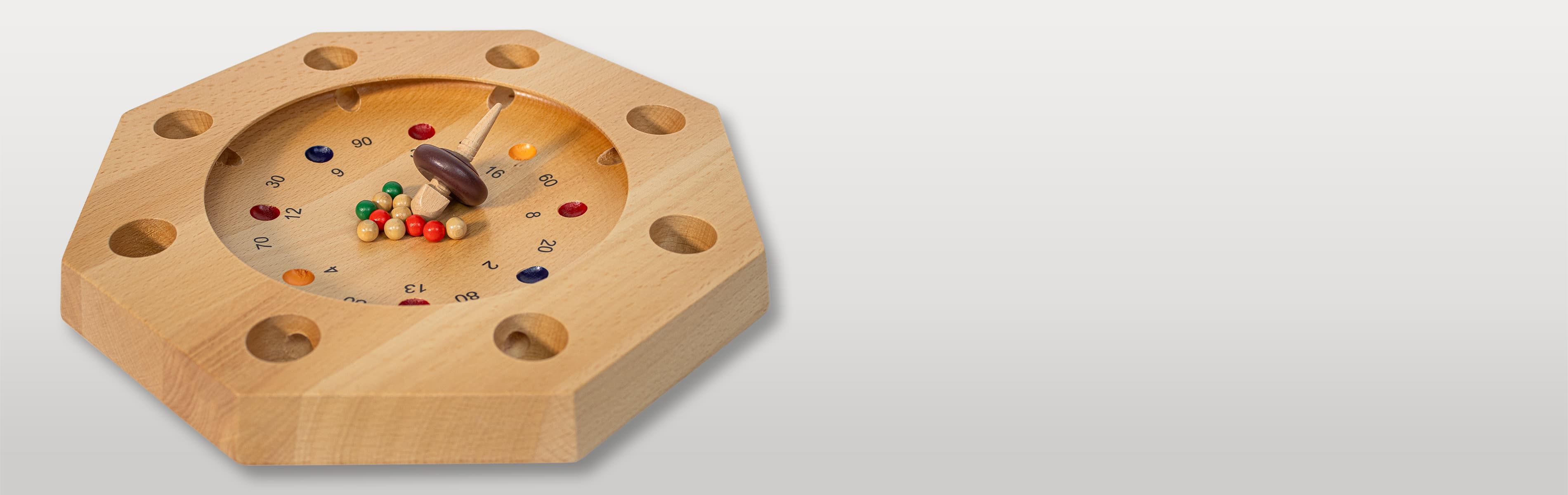 Octoroulette en bois – jeu de calcul avec roulette