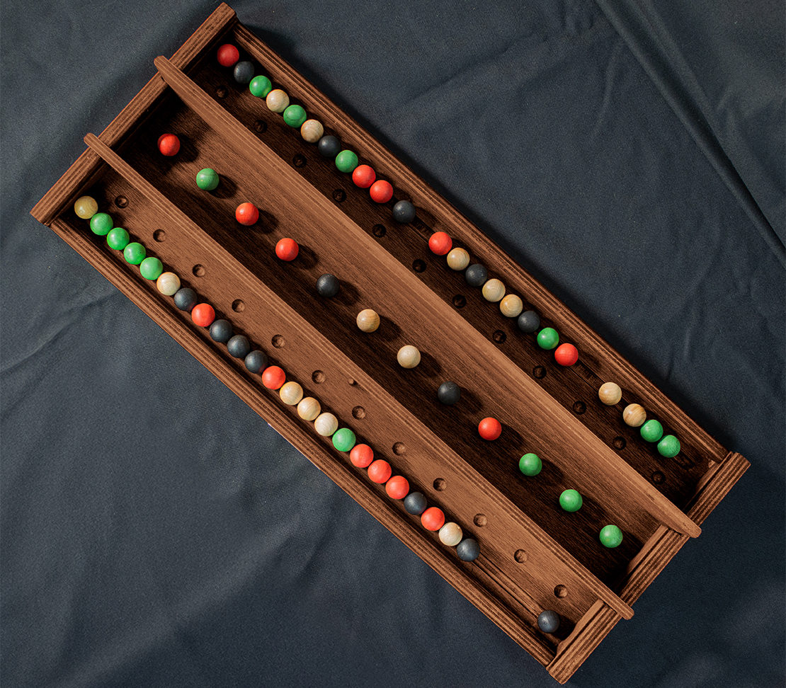 Memory billes en bois – vue de dessus