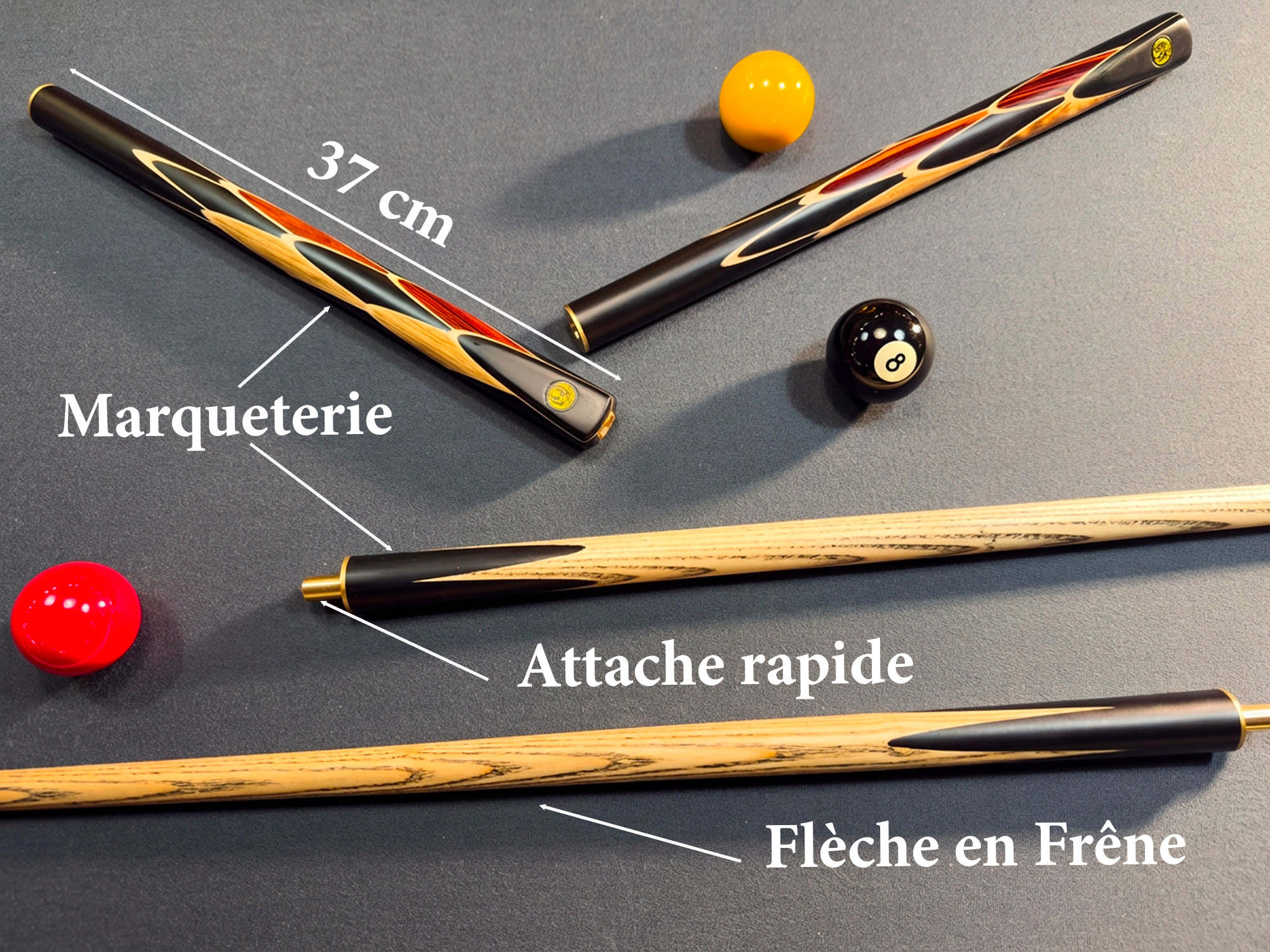 Queue de billard haut de gamme faite main
