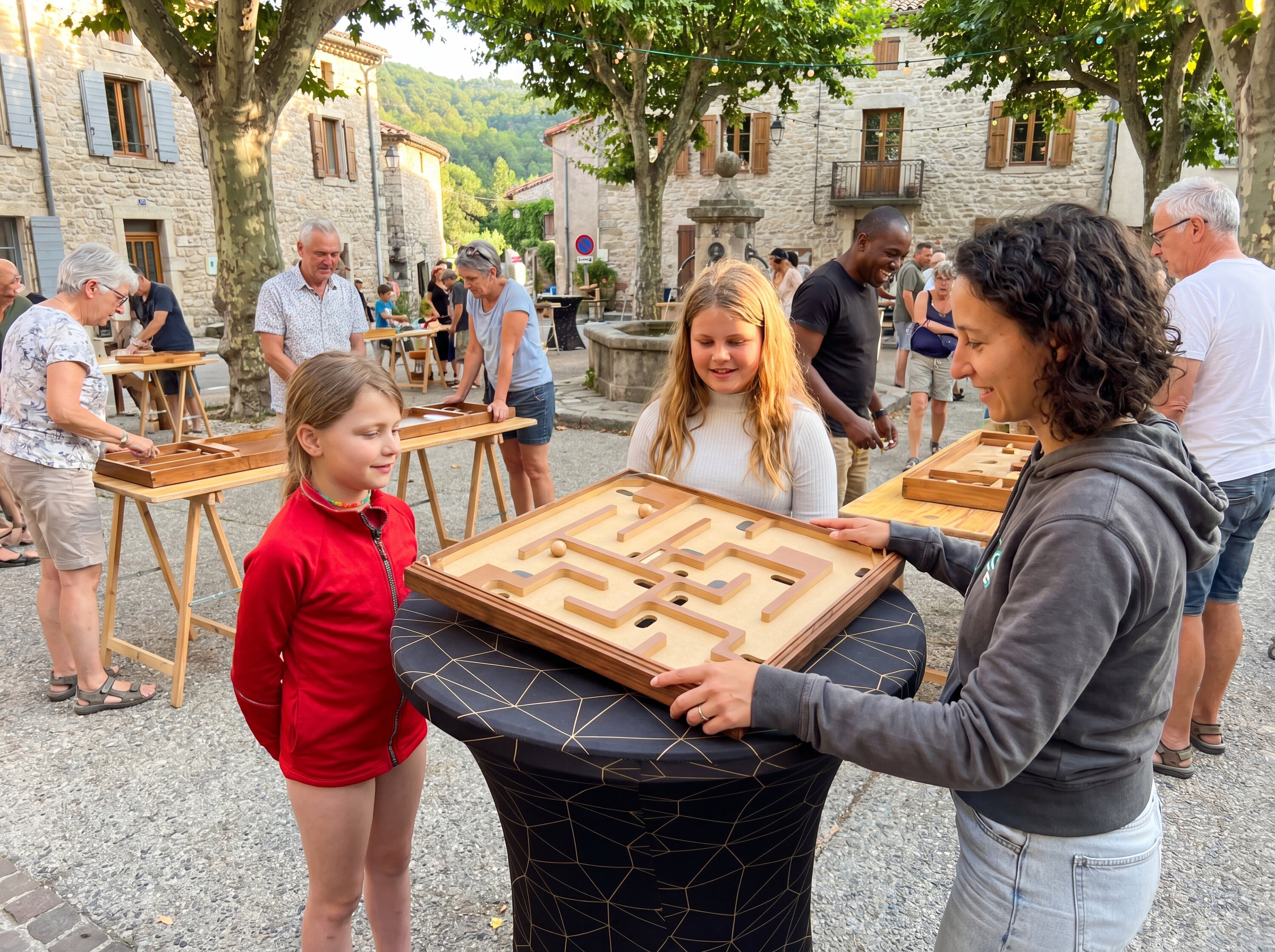 Labyrinthe geant en bois