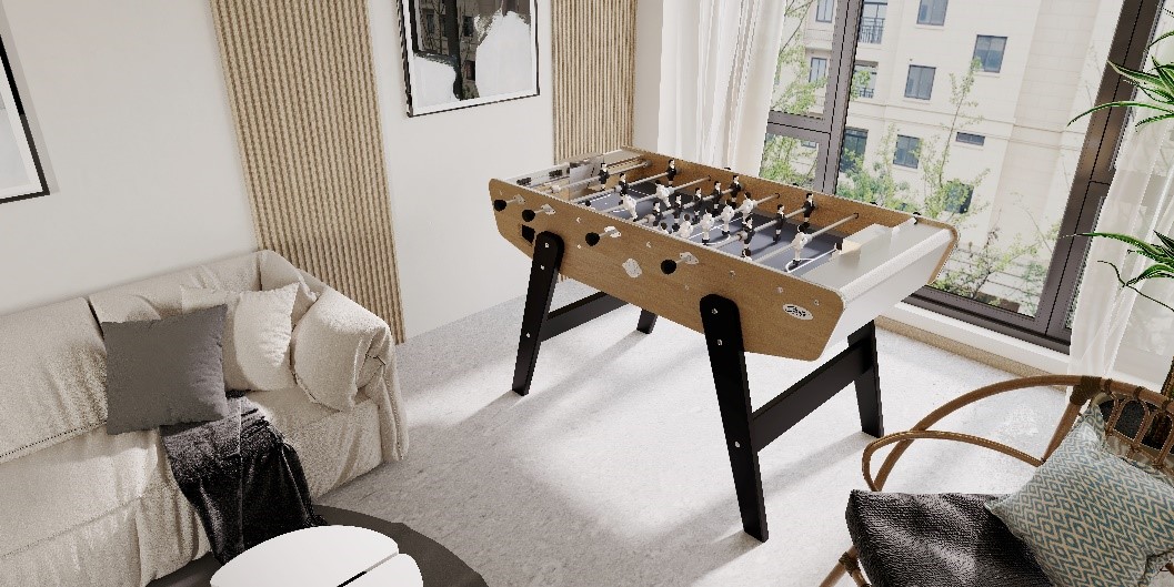 Baby-foot Artisanal Unique Fait Main – Modèle Canne Traversante