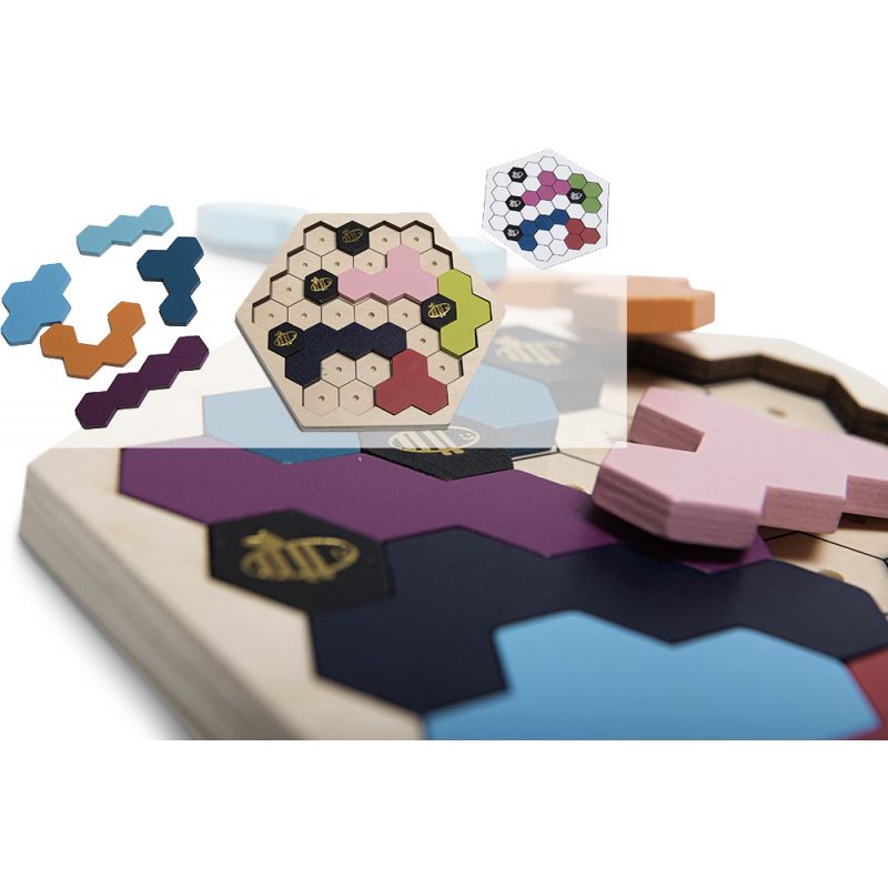 Jeu De Mémoire En Bois – Labyrinthe Géométrique Avec Billes – Stimulation Cognitive Pour Seniors