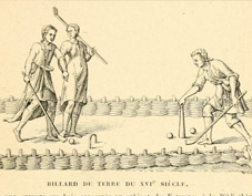 Jouet en bois historique 1800 ancêtre du jeux de croquet