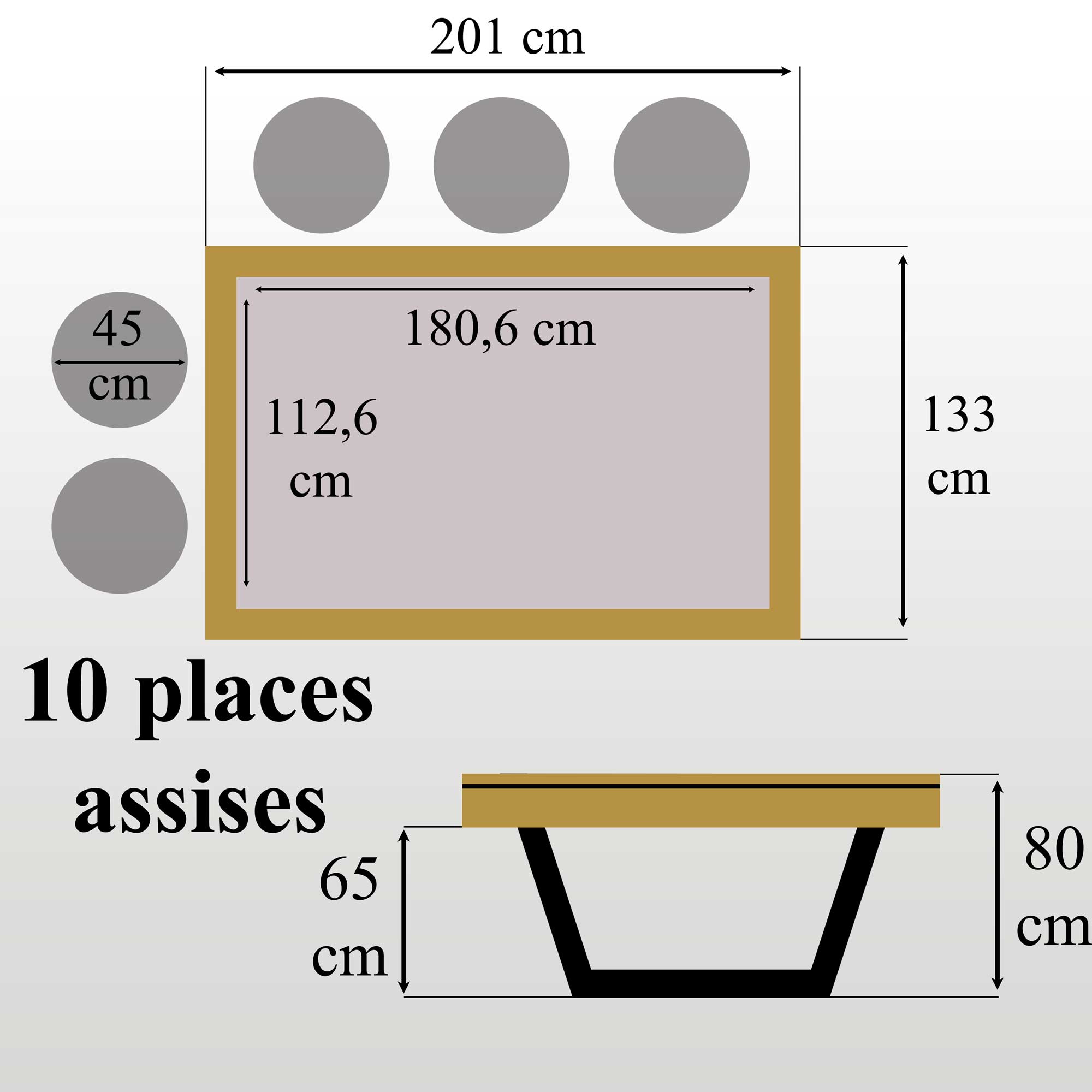 ¨Table de jeux multifonction de 10 persones