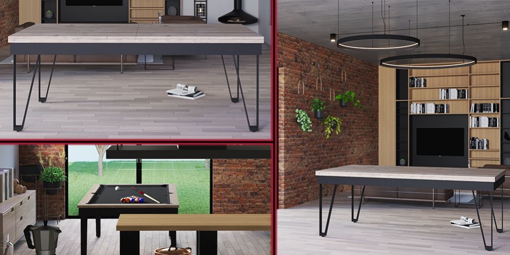 Le billard table dans une déco typée industrielle 