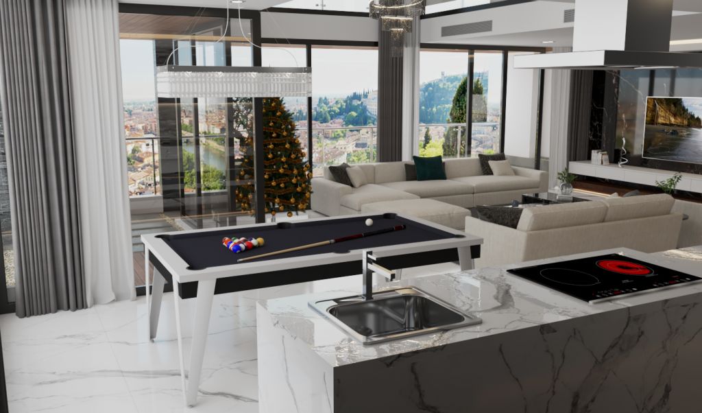 Pure : Un billard fait pour les maisons d'architectes haut de gamme.